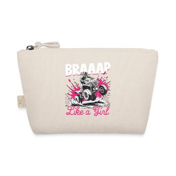 Quad ATV Woman Girl Four Wheeler - Organic Pouch - nature - Front