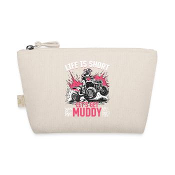 Quad ATV Woman Girl Four Wheeler - Organic Pouch - nature - Front