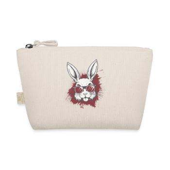 Cool bunny with sunglasses street style - Organic Pouch - nature - Front