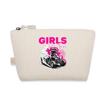 Quad ATV Woman Girl Four Wheeler - Organic Pouch - nature - Front