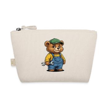 Mechanic Bär Schrauber Werkstatt - Organic Pouch - nature - Front