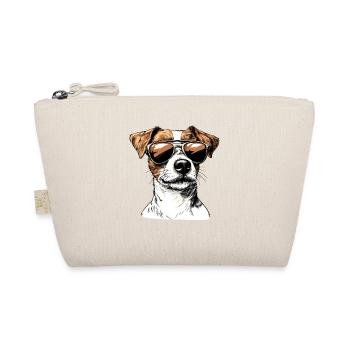 Sunglasses Dog Cartoon - Organic Pouch - nature - Front