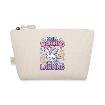 Unicorn Rainbow Pastel Motif - Organic Pouch - nature - Front