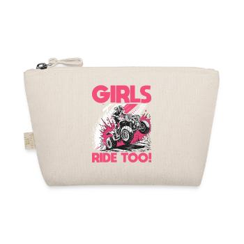 Quad ATV Woman Girl Four Wheeler - Organic Pouch - nature - Front