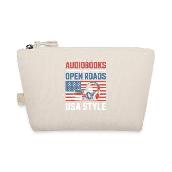 Road Trip USA avec un motif de voyage drôle en livre audio - Trousse biologique - nature - Devant