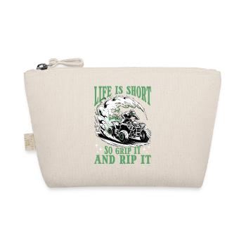 Quad ATV Boy Men Four Wheeler - Bio-Täschchen - Natur - Vorne