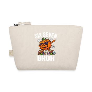 Dabbing Pumpkin Six Seven Bruh 6 7 Halloween 67 - Organic Pouch - nature - Front