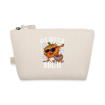 Dabbing Pumpkin Six Seven Bruh 6 7 Halloween 67 - Organic Pouch - nature - Front