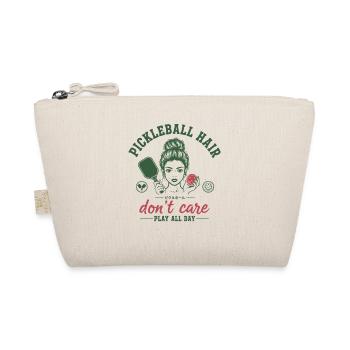 Pickleball Hair Dont Care Play All Day Funny - Organic Pouch - nature - Front