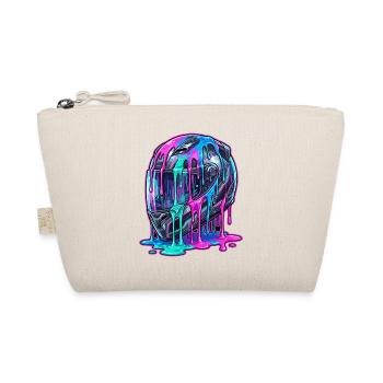 Abstract helmet with color flow - Organic Pouch - nature - Front