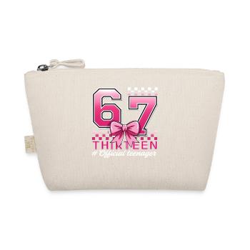 13th Birthday Shirt Funny Meme 67 Birthday 13 - Organic Pouch - nature - Front