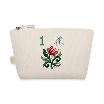 Mahjong-Blumenfliese 1 - Bio-Täschchen - Natur - Vorne