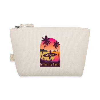 All I Want is Just to Surf Surfen Strand - Bio-Täschchen - Natur - Vorne