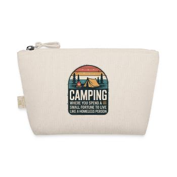 Camping Retro Design - Bio-Täschchen - Natur - Vorne