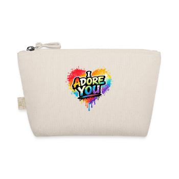 I Adore You Colorful Love Message Graffiti - Organic Pouch - nature - Front