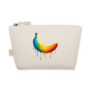 Banane mit buntem Farbverlauf - Bio-Täschchen - Natur - Vorne