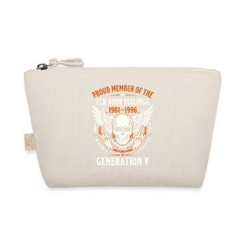 Gen Y Skull Wings 1981-1996 - Organic Pouch - nature - Front