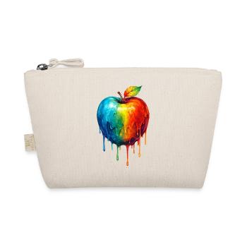 Apfel mit buntem Farbverlauf - Bio-Täschchen - Natur - Vorne