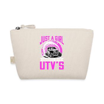 UTV Off Road Girl Woman 4 Wheeler Side by side - Organic Pouch - nature - Front