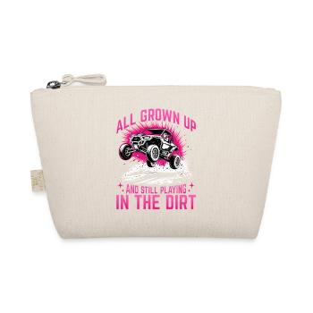 UTV Off Road Girl Woman 4 Wheeler Side by side - Organic Pouch - nature - Front