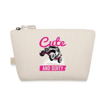 UTV Off Road Girl Woman 4 Wheeler Side by side - Organic Pouch - nature - Front