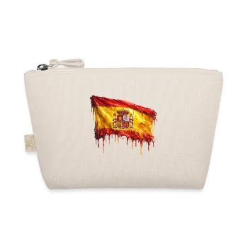 Dribbling Spain Flag Art - Organic Pouch - nature - Front
