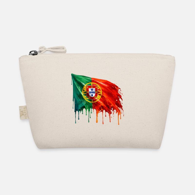 Portugal Flagge Farbenspritzer Bio-Täschchen