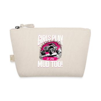 UTV Off Road Girl Woman 4 Wheeler Side by side - Organic Pouch - nature - Front