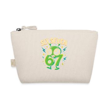 Six Seven 67 Italian Brainrot Alien Humor Funny - Organic Pouch - nature - Front