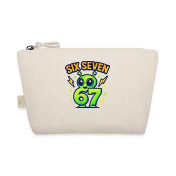 Six Seven 67 Italian Brainrot Alien Humor Funny - Organic Pouch - nature - Front