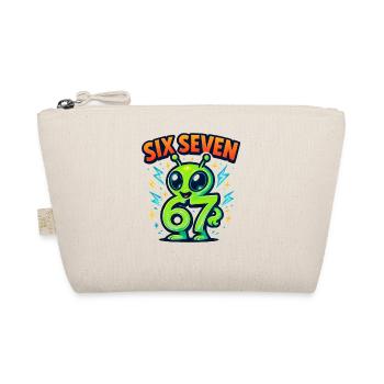 Six Seven 67 Italian Brainrot Alien Humor Funny - Organic Pouch - nature - Front