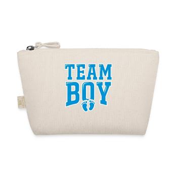 TEAM BOY Typography with Footprints - Organic Pouch - nature - Front