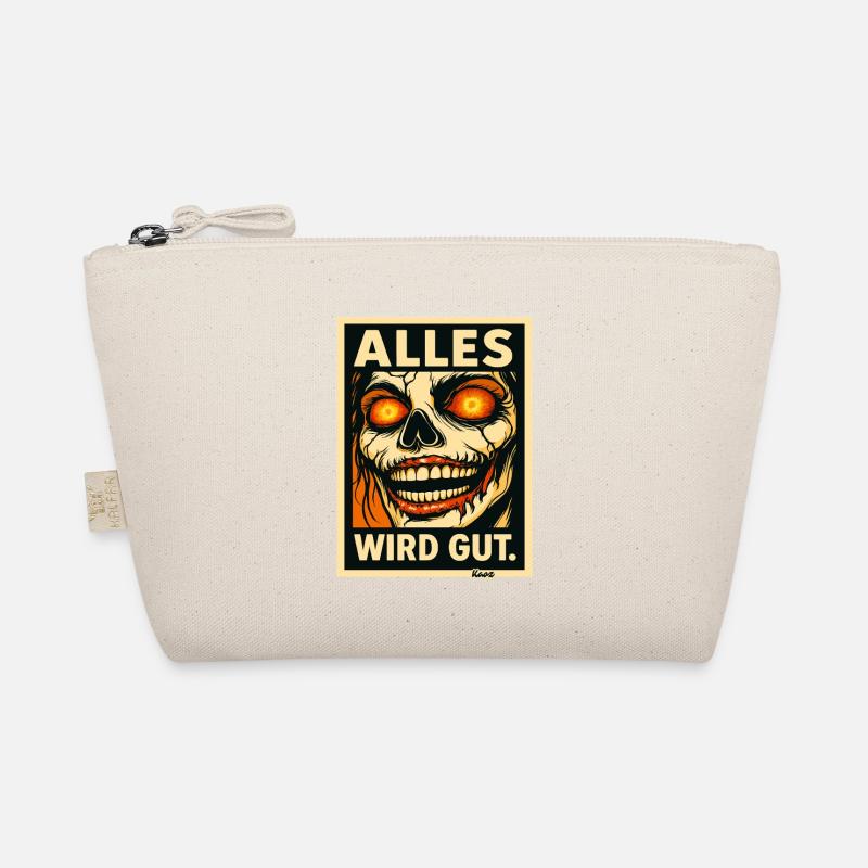Alles Wird Gut Skull Portrait Organic Pouch