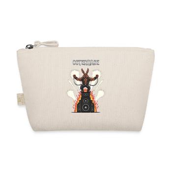 Heavy Metal Osterhase Rocker Ostern Hardcore Hase - Bio-Täschchen - Natur - Vorne