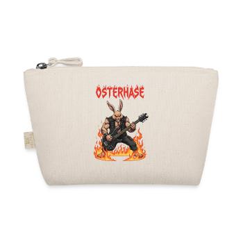 Heavy Metal Osterhase Rocker Ostern Hardcore Hase - Bio-Täschchen - Natur - Vorne