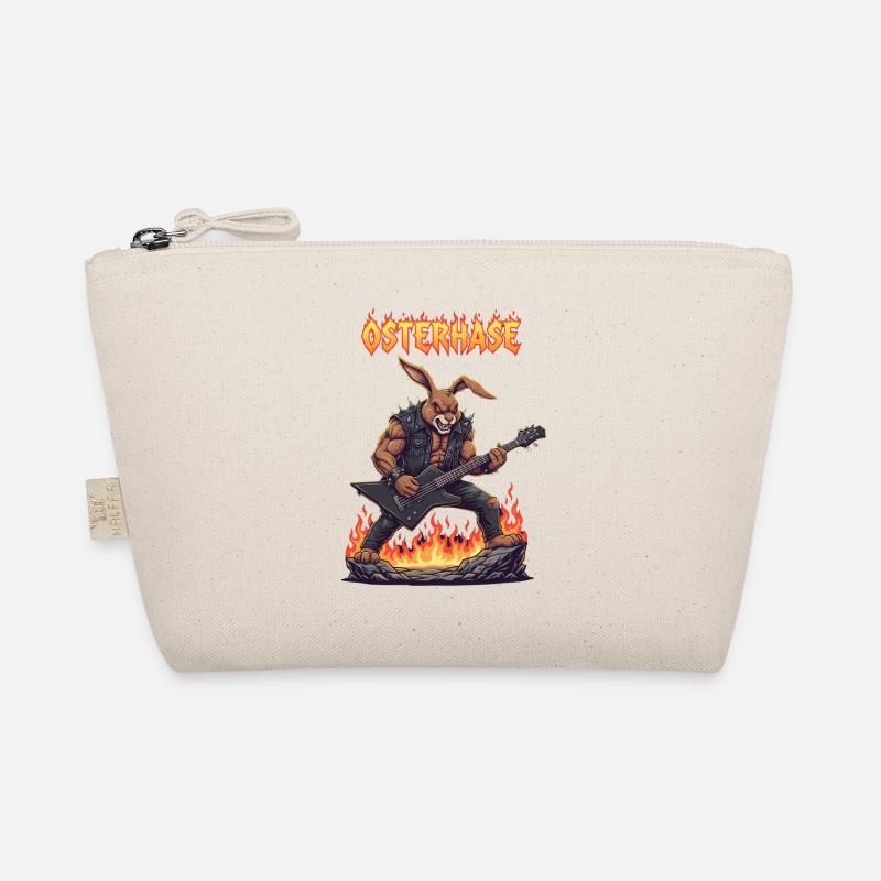 Heavy Metal Easter Bunny Rocker Easter Hardcore Bunny Organic Pouch