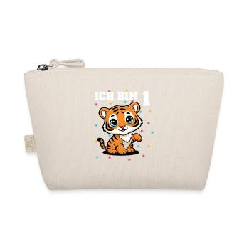 Ich bin 1 - Süßes Tiger zum 1. Geburtstag - Bio-Täschchen - Natur - Vorne