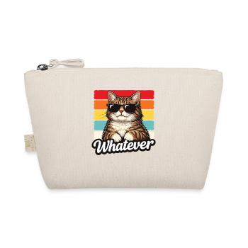 Cooles Katze Whatever Shirt Lustig Geschenk - Bio-Täschchen - Natur - Vorne