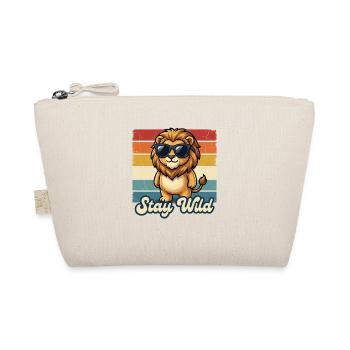 Lion Stay Wild Kids Shirt Funny Gift - Organic Pouch - nature - Front