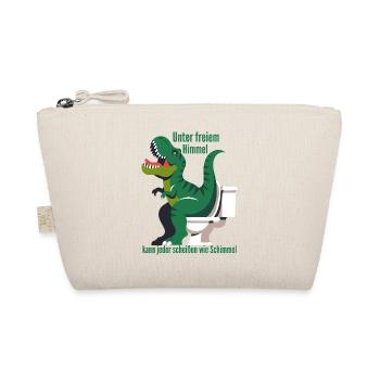 Dino auf Toilette im Freien - Bio-Täschchen - Natur - Vorne