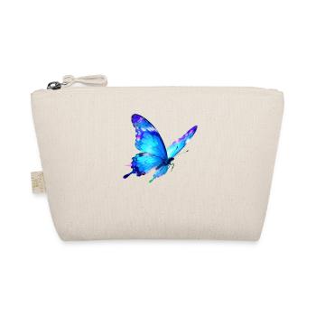 Papillon aquarelle bleu - Trousse biologique - nature - Devant