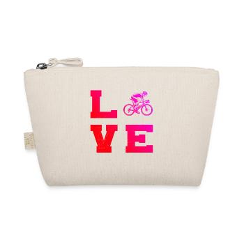 Gift idea for a road bike with road bike - Organic Pouch - nature - Front