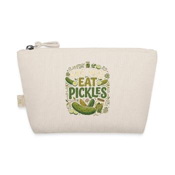 Lustiger Gurken Spruch Save Meat Eat Pickles - Bio-Täschchen - Natur - Vorne