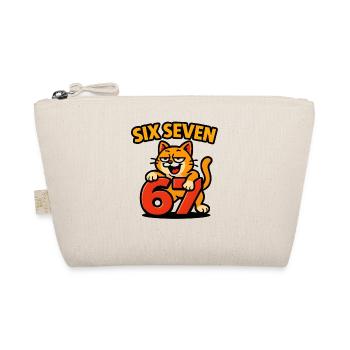 Six Seven Cat 67 Italian Brainrot Humor - Organic Pouch - nature - Front