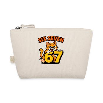 Six Seven Cat 67 Italian Brainrot Humor - Organic Pouch - nature - Front