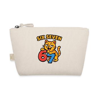 Six Seven Cat 67 Italian Brainrot Humor - Organic Pouch - nature - Front