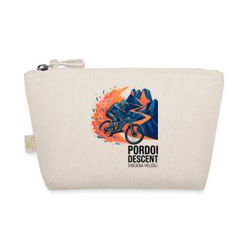 Pordoi Descent MTB Fast Action Modern Vector Art - Organic Pouch - nature - Front