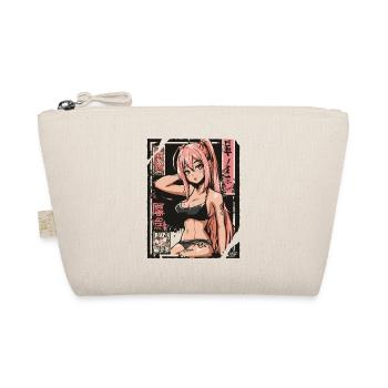 Pink Haired Neon Pin-Up - Organic Pouch - nature - Front
