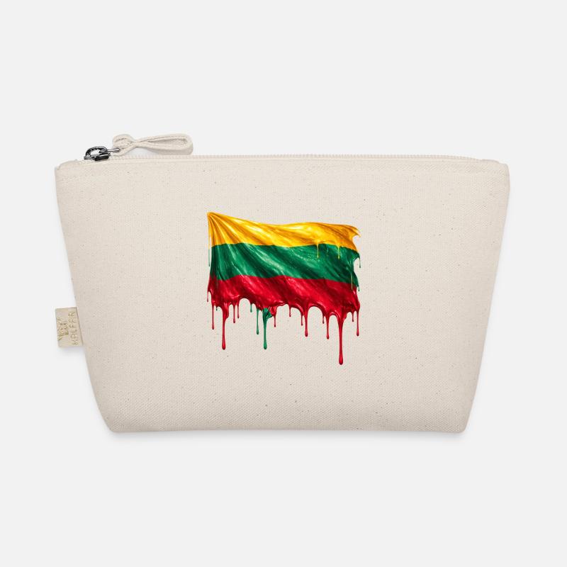 Litauische Flagge bunte Farbe Bio-Täschchen