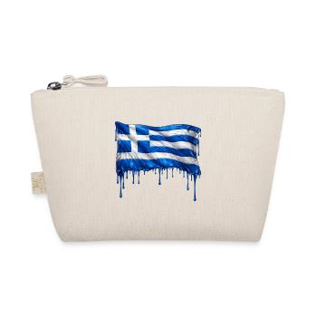 Griechische Flagge bunte Farbe - Bio-Täschchen - Natur - Vorne
